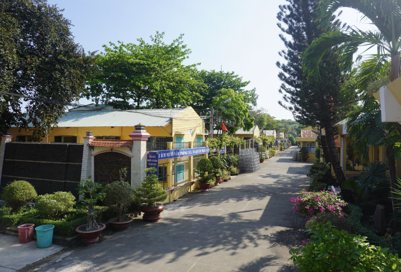 Cool green campus inside Bo La Drug Rehabilitation Center.