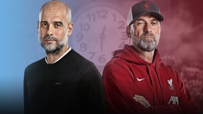 Guardiola (trái) và Klopp sẽ đấu trí với nhau lần thứ 29 trong trận đấu sớm nhất vòng 13 Ngoại hạng Anh, diễn ra lúc 12h30 hôm nay theo giờ London.