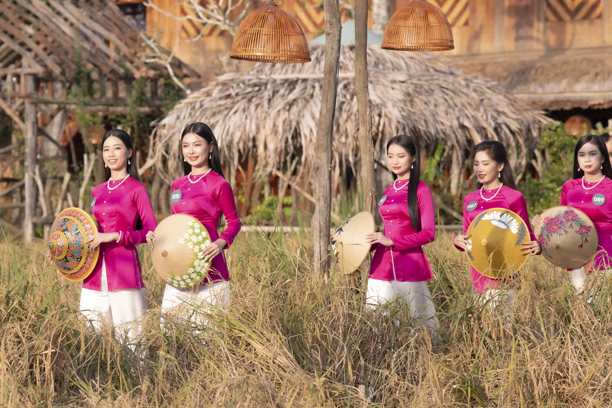 Bán kết Người đẹp Tây Đô: Thí sinh diện áo bà ba catwalk giữa đồng lúa - Ảnh 3.