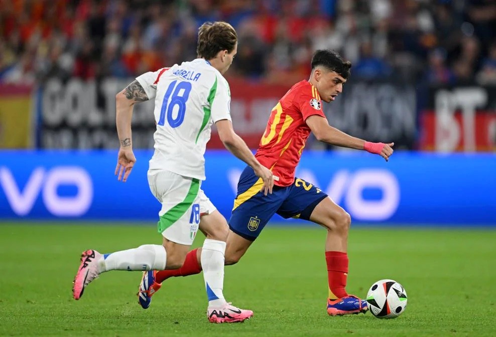 Spain dominated the early stages of the match. Photo: UEFA