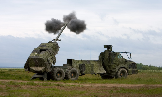 Archer self-propelled gun test fired in 2011. Photo: Swedish Army