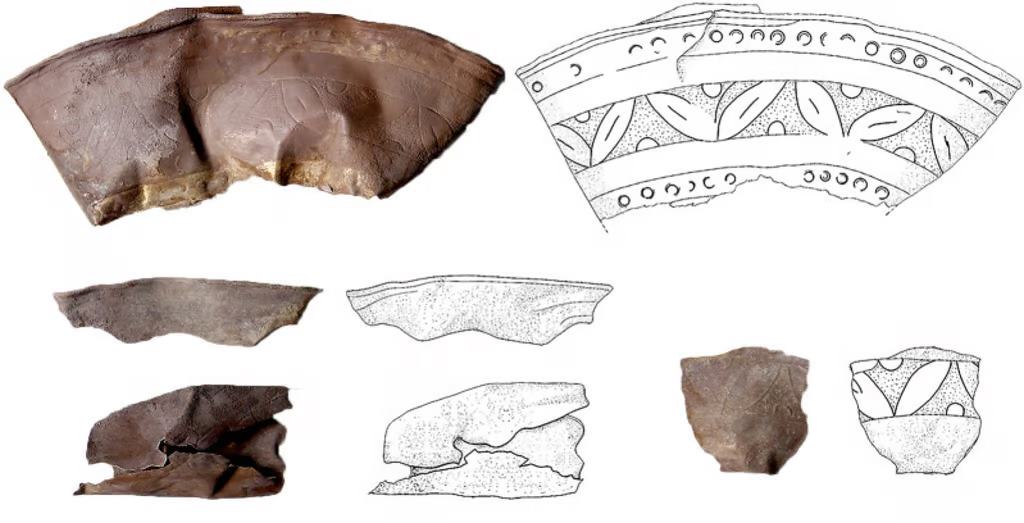 Objets trouvés dans la tombe. Photo : Recherche archéologique en Asie