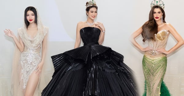 The beauties "cut the dust" on the red carpet of the Miss Grand Vietnam 2023 final