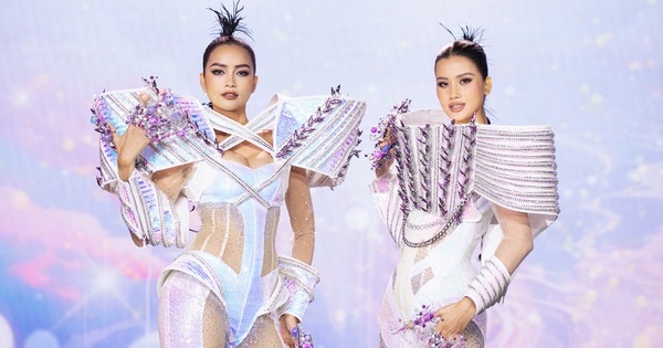 Je suis ravie de voir Ngoc Chau et Huong Ly défiler ensemble avec des talons hauts de 30 cm