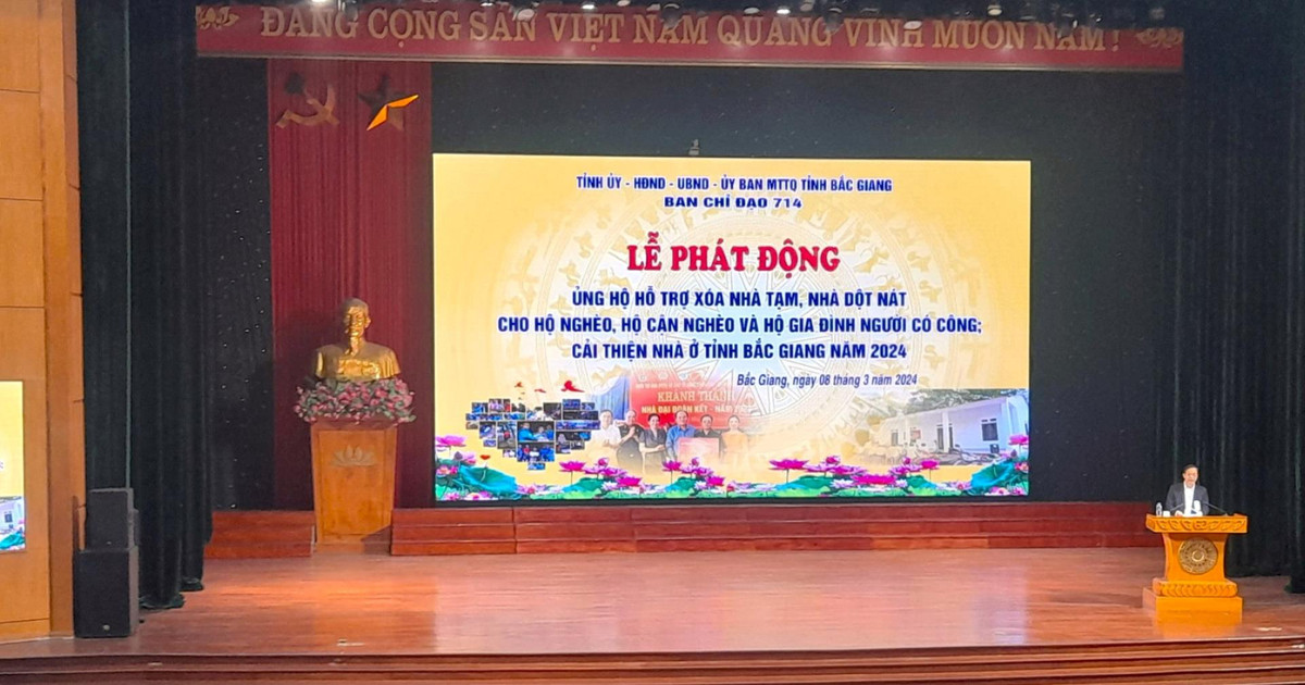 Bac Giang launched a campaign to support the elimination of temporary and dilapidated houses for poor households.