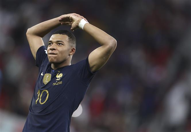 Kylian Mbappe in the French national team jersey at the 2022 World Cup in Doha (Qatar). (Photo: THX/TTXVN)