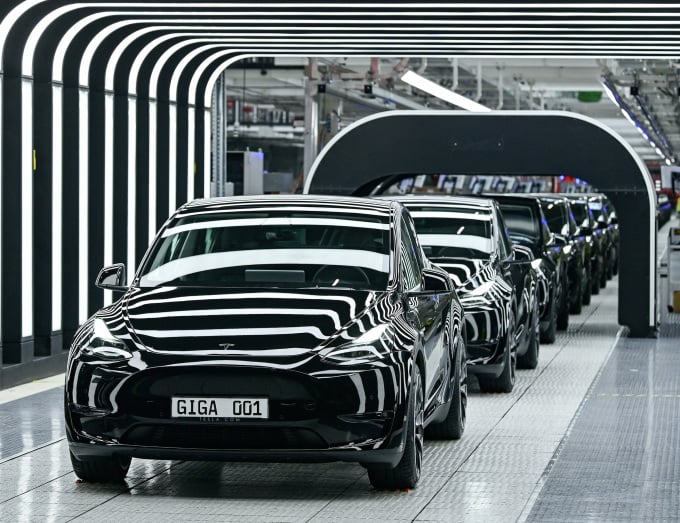 Tesla Model Y in seinem Werk in Deutschland im März 2022. Foto: Reuters