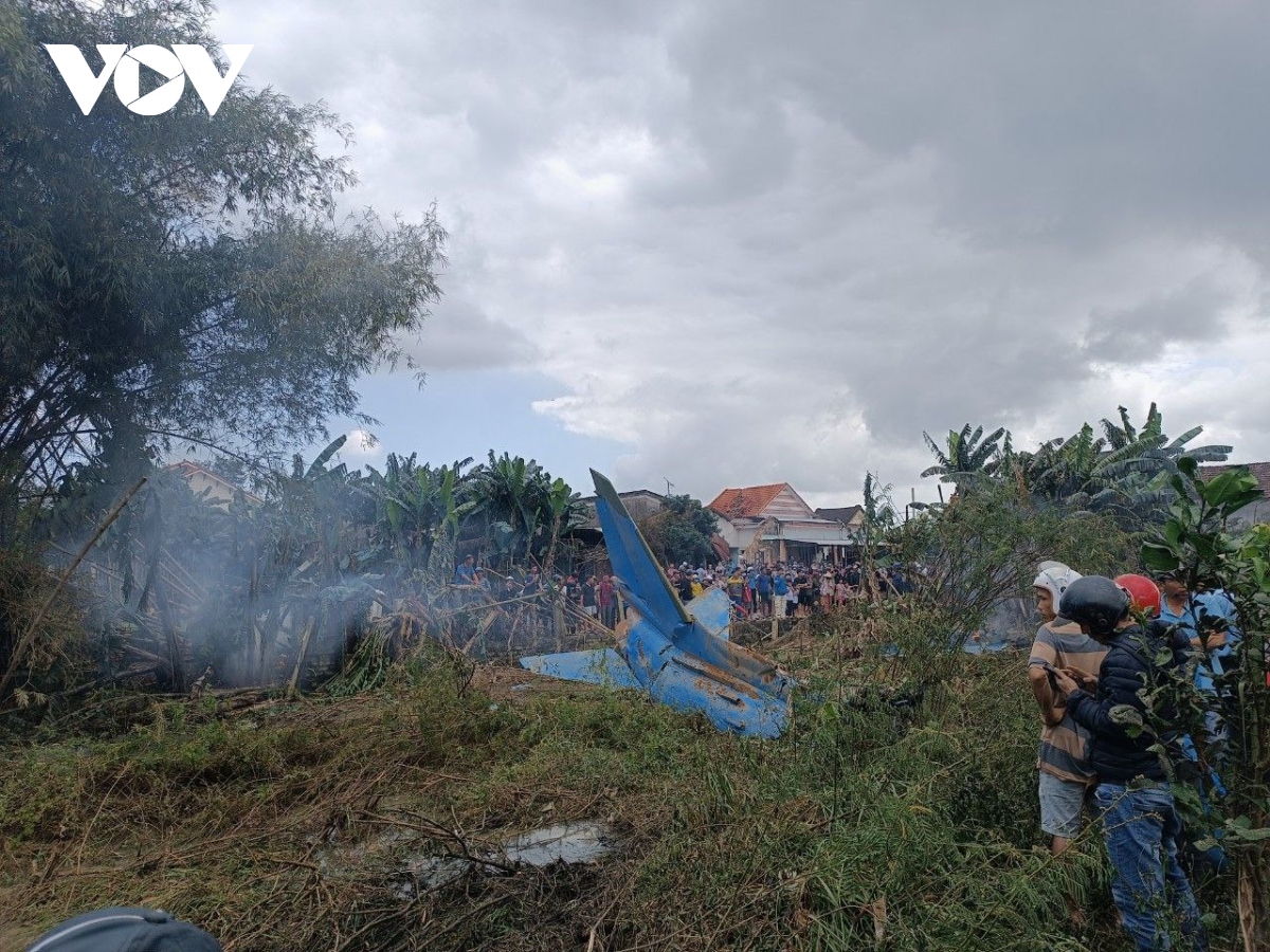 hien truong vu may bay quan su roi tai thi xa Dien ban, tinh quang nam hinh anh 7