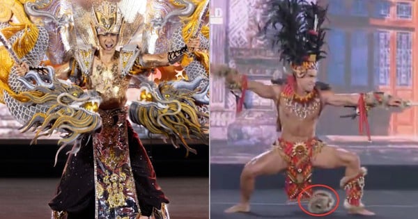 Pham Tuan Ngoc entered the Top 20 of the national costume competition, the Philippines representative had an incident.