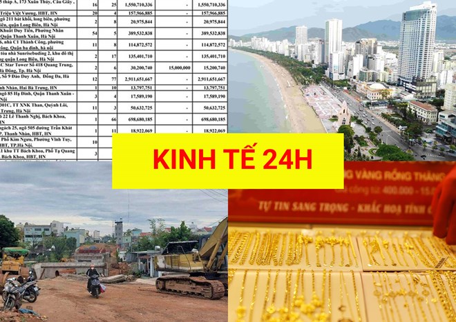 Kinh tế 24h: Giá vàng nhận dự báo tích cực; Hà Nội công khai doanh nghiệp nợ bảo hiểm