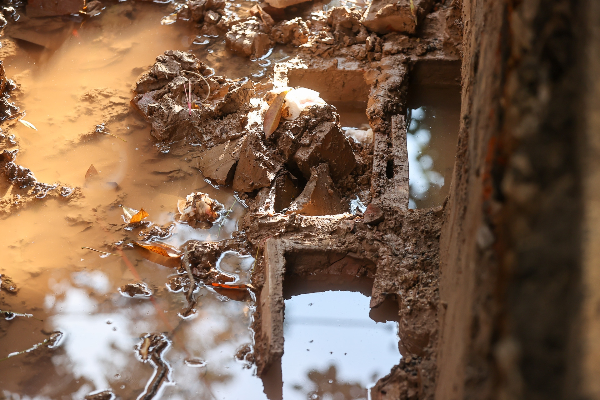 The scene of more than 200 skeletons just discovered in the middle of Hanoi