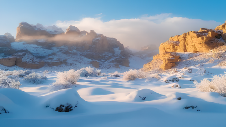 Pour la première fois dans l’histoire, la neige est tombée en Arabie saoudite. (Photo : Native Planet)