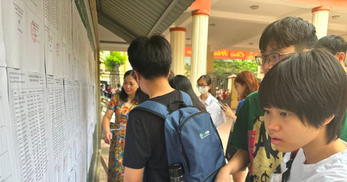 Résultats d'admission pour l'année scolaire spécialisée de 10e année 2024-2025 à Hanoi