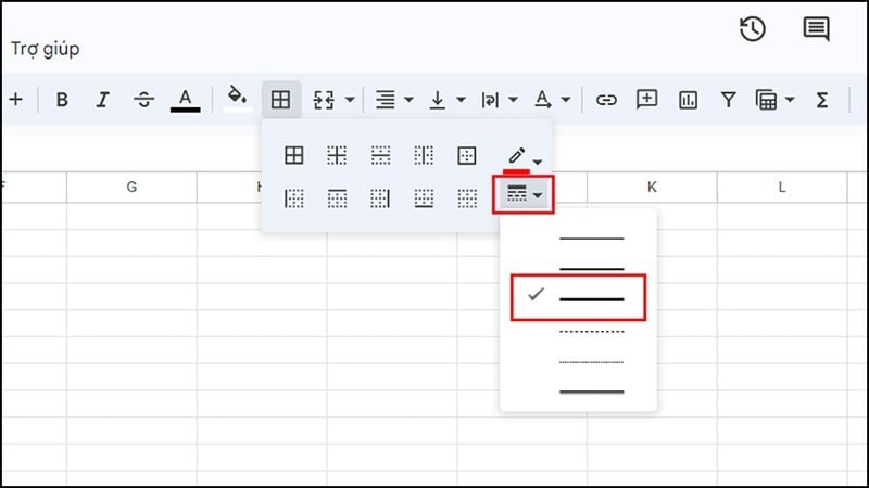 Cách tạo màu viền ô trong Google Sheets siêu đơn giản