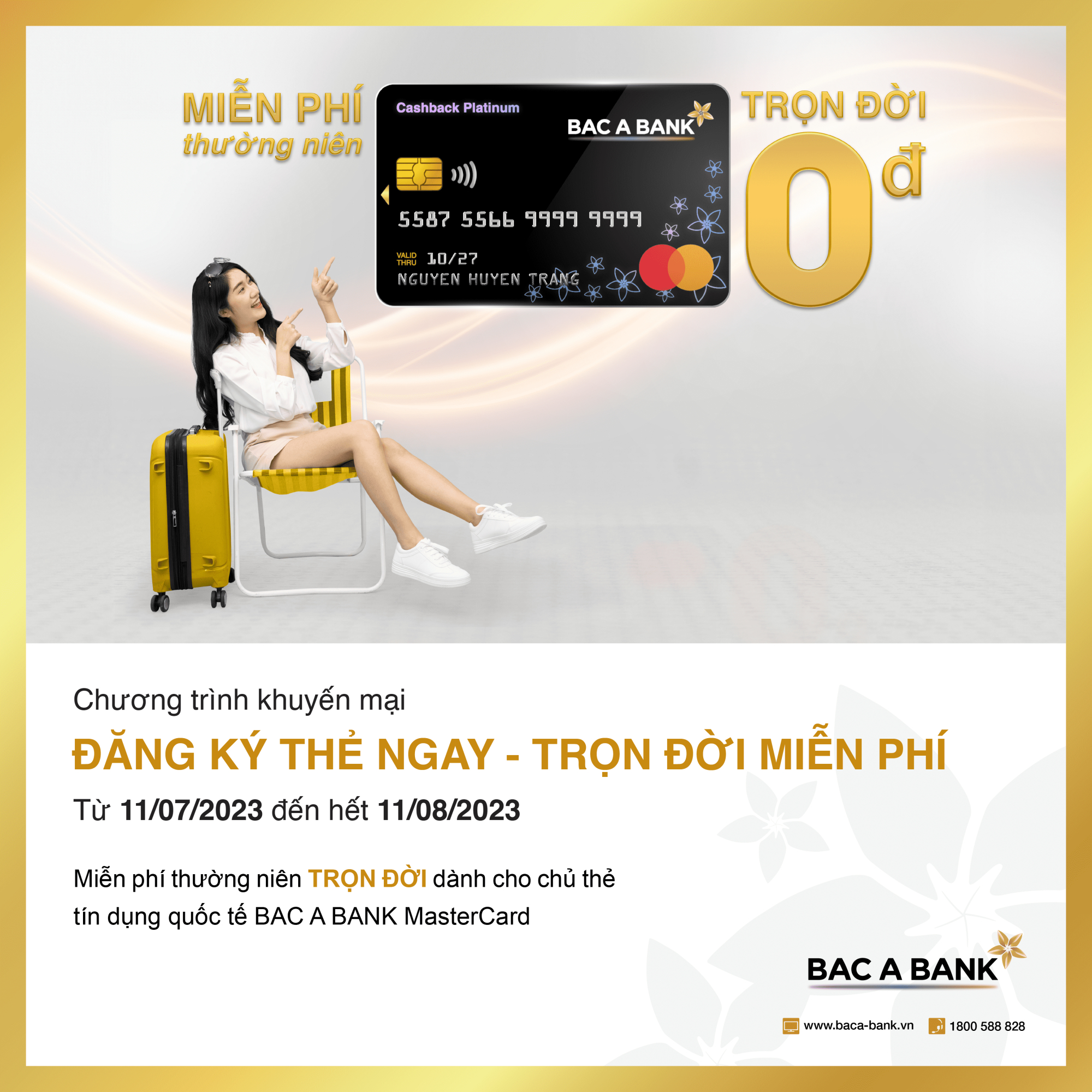 ធនាគារ Bac A លើកលែងថ្លៃសេវាជាច្រើនប្រភេទសម្រាប់អ្នកកាន់ប័ណ្ណឥណទានអន្តរជាតិ រូបភាព ១