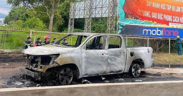 El incendio de la camioneta en Lam Dong fue provocado por el conductor que se prendió fuego.