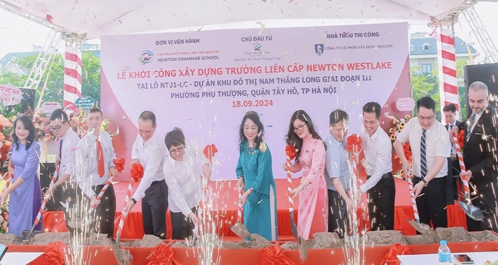 Construction of Newton Westlake Inter-level School in Tay Ho District commenced