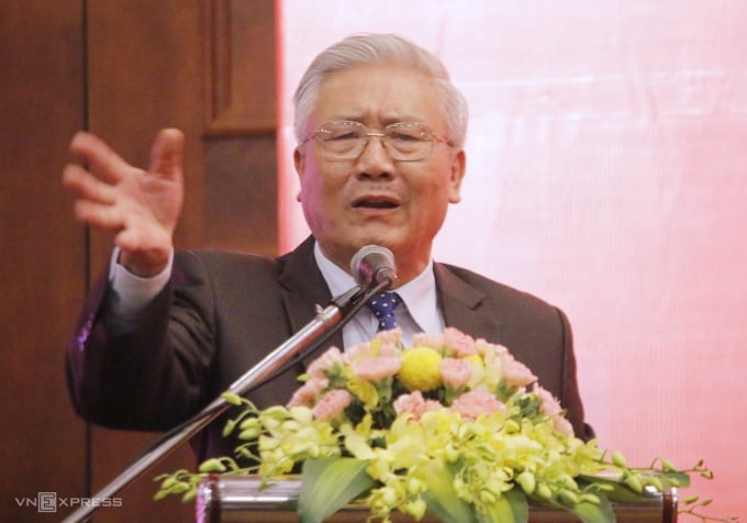 Dr. Tran Duy Khanh at the event on the morning of August 12. Photo: Thanh Hang