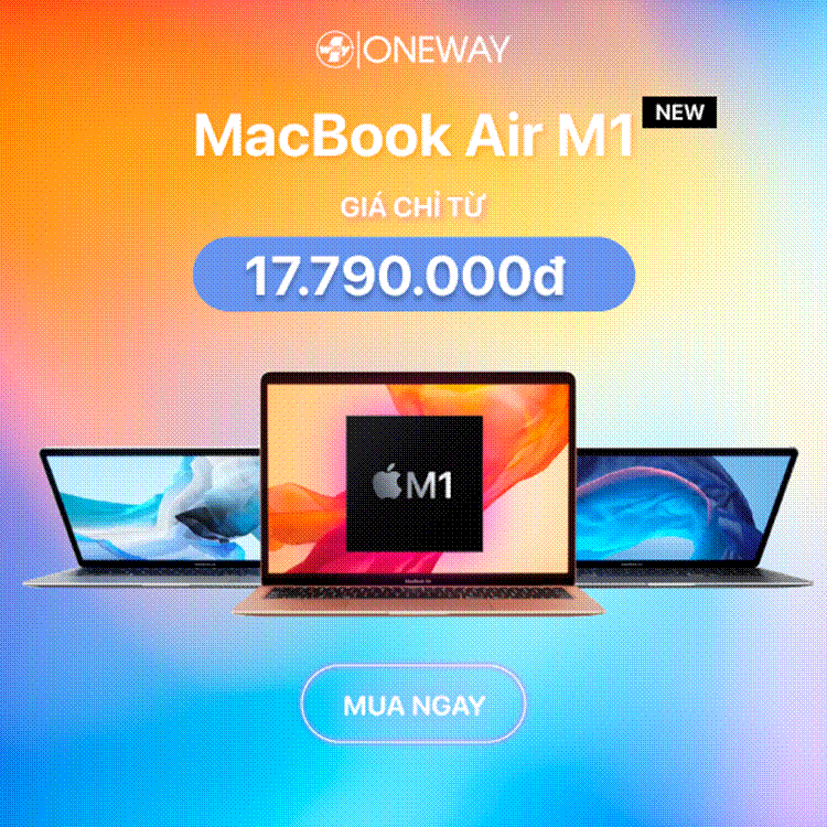 Many promotions for MacBook M1, MacBook M2 at Oneway