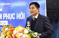 Mr. Cao Duc Phat, former Minister of Agriculture and Rural Development, Chairman of the Community Fund for Natural Disaster Prevention, spoke at the Forum. (Photo: Do ​​Huong)