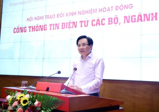 Trao đổi kinh nghiệm hoạt động cổng thông tin điện tử các bộ, ngành năm 2023. (Nguồn: VGP)