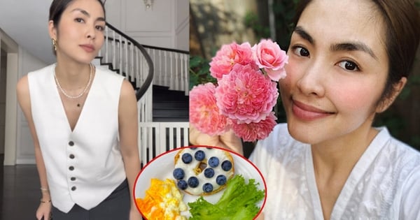 The breakfast of the 'rich daughter-in-law' Tang Thanh Ha always has 2 dishes: 'natural sunscreen', collagen supplement,