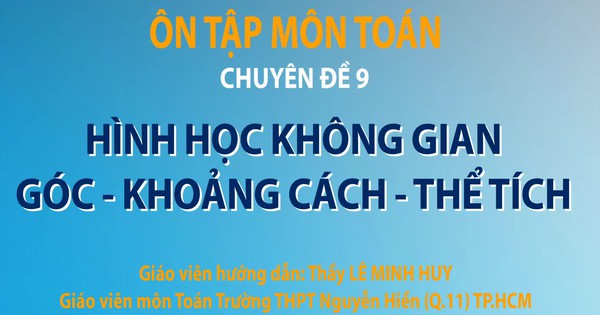 Chủ đề về hình học không gian