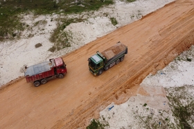 Beseitigung von Hindernissen in Baustellenfüllmaterialien