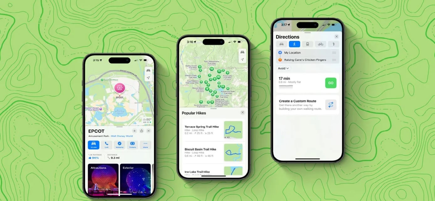 neue Durchbrüche in der Apple Maps App iOS 18 Bild 1