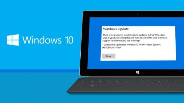 Fix 6 common errors when updating Windows 10 immediately