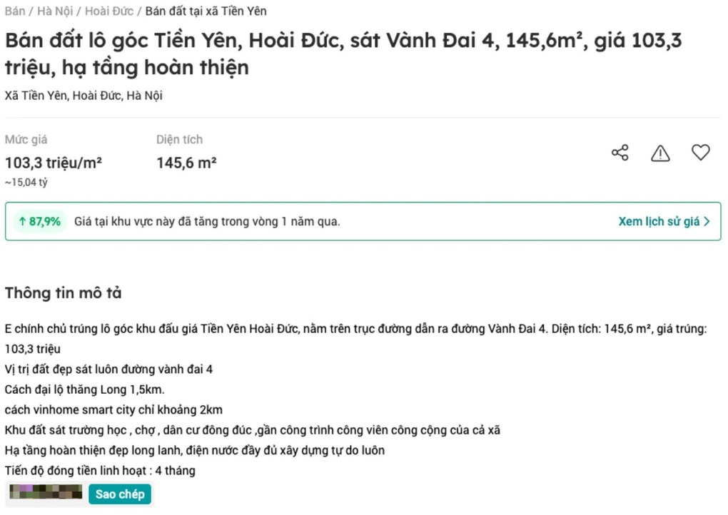 Cò đất lại rao chênh đất đấu giá huyện Hoài Đức tới 500 triệu đồng/lô - 1