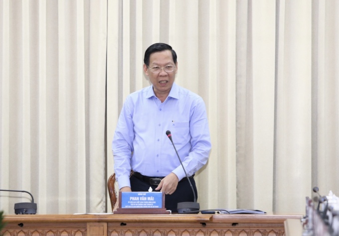 Mr. Phan Van Mai spoke at the meeting on the afternoon of June 29. Photo: Ngo Tung