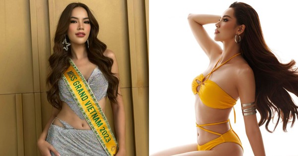 Lê Hoàng Phương mặc bikini quyến rũ, ghi điểm trước phần thi áo tắm nhờ đôi chân dài miên man