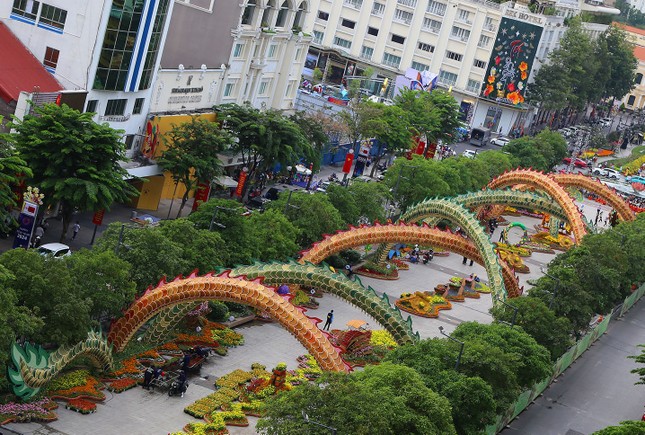 Was gibt es an diesem Tet-Feiertag in der Blumenstraße Nguyen Hue? Foto 1