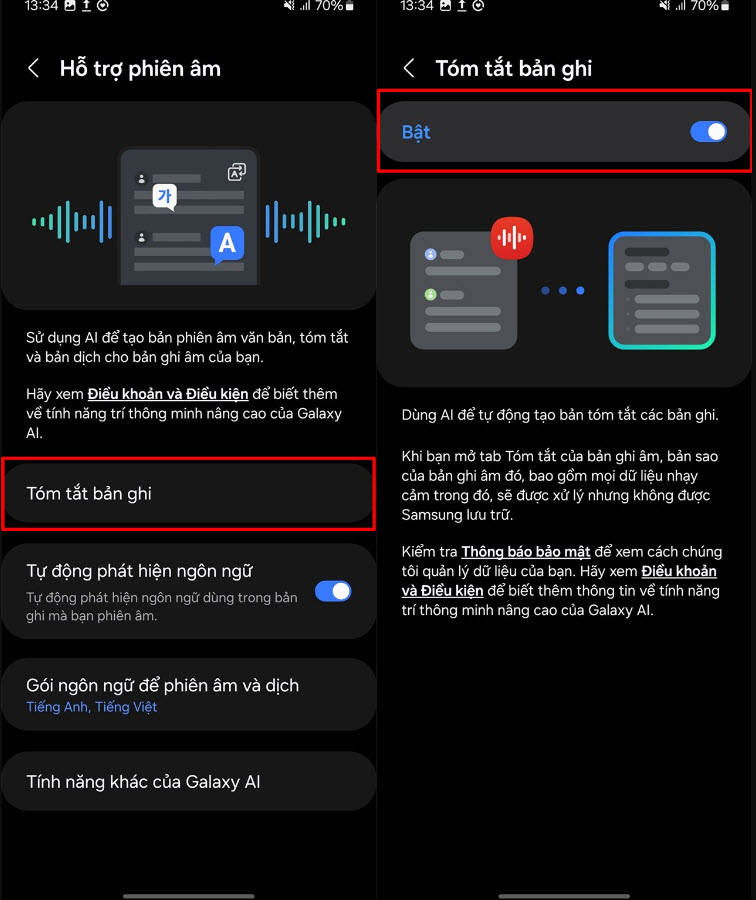 summary of recording on samsung using ai special tool for work and study efficiency image 2