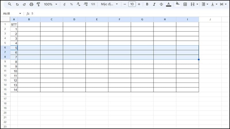 4 cách chèn nhiều dòng trong Google Sheets đơn giản, hiệu quả