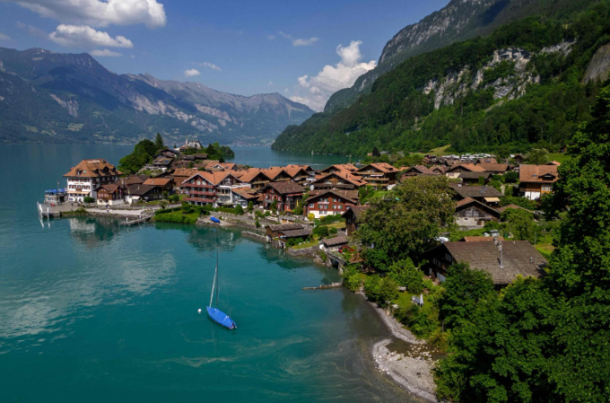 Aerial view of Iselwlad village. Photo: AFP