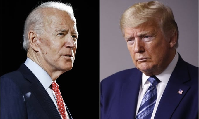 US President Joe Biden (left) and former President Donald Trump. Photo: AP