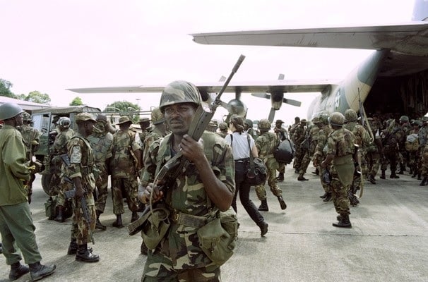 What is the Ecowas military intervention in Niger and which countries has it intervened in? picture 3