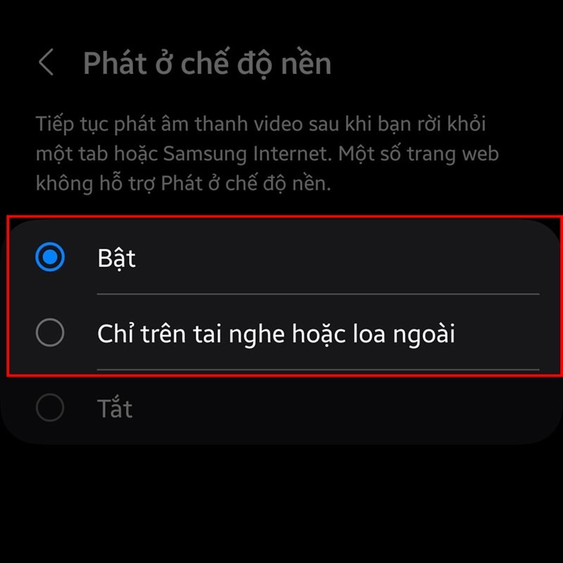 Nghe nhạc trên YouTube tắt màn hình với Samsung Internet siêu tiện lợi