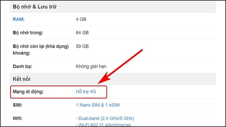 Anweisungen zum Überprüfen eines 4G- oder 2G-Telefons. (Illustration)