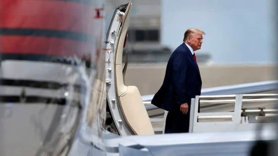 Donald Trump arrives at Miami International Airport