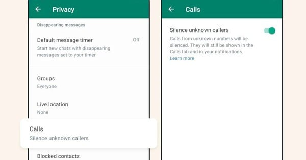 Cách tắt cuộc gọi từ số lạ trên WhatsApp
