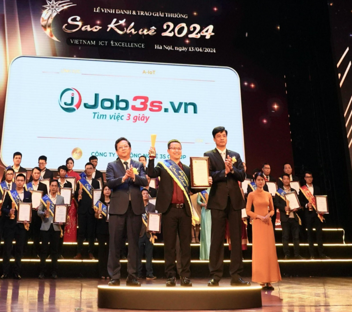 Job3s.vn มีเกียรติได้รับรางวัล Sao Khue Award 2024 อันทรงเกียรติ