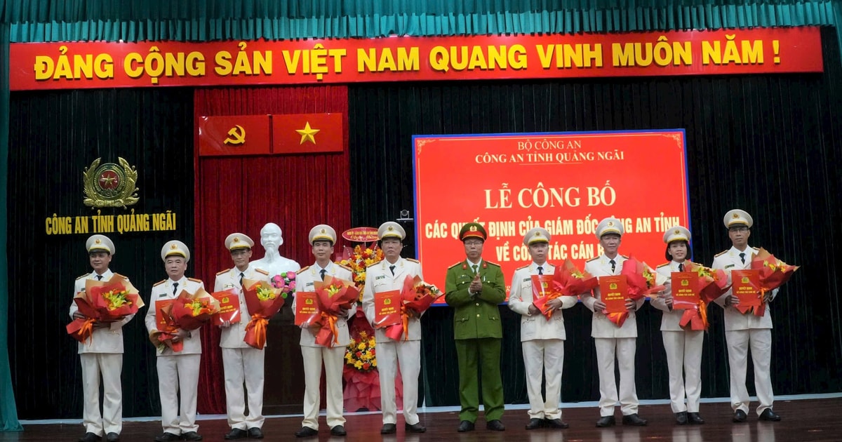 Công an tỉnh điều động, bổ nhiệm trưởng phòng, trưởng Công an huyện, thành phố