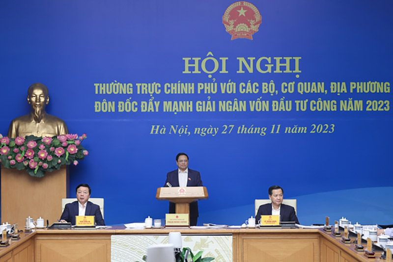 Thủ tướng Phạm Minh Chính chủ trì hội nghị. Ảnh: VGP