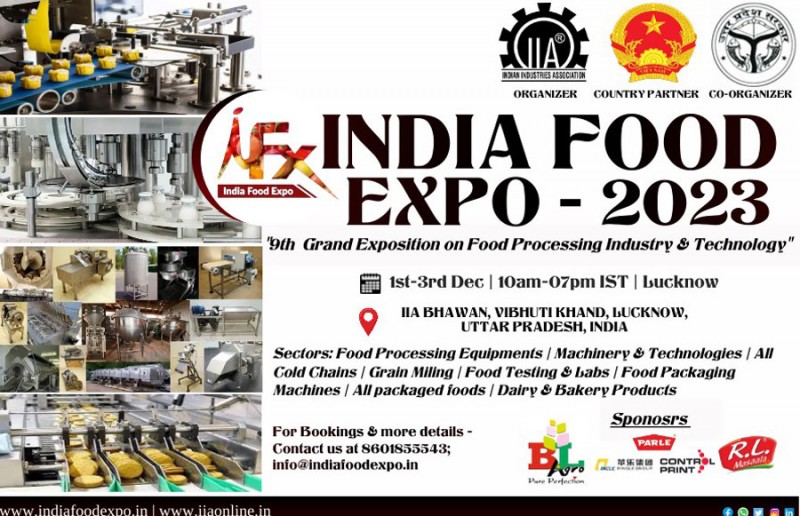 เชิญชวนธุรกิจเข้าร่วมและจัดแสดงผลิตภัณฑ์ในงาน India Food Expo 2023