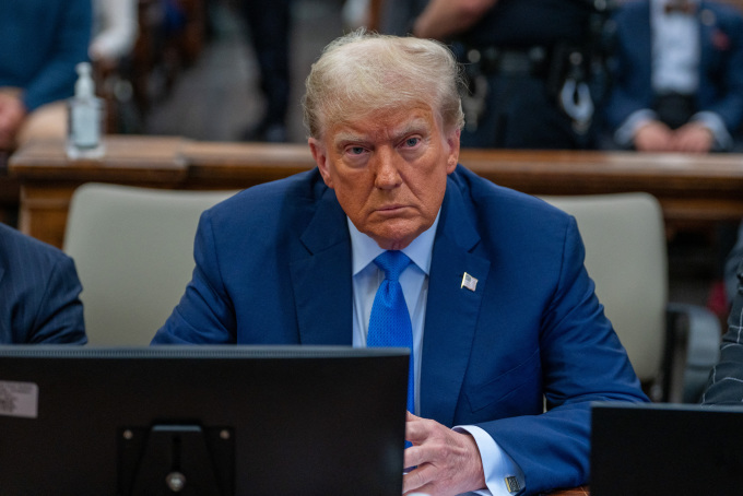 L'ancien président américain Donald Trump lors de son procès à New York en novembre 2023. Photo : AFP