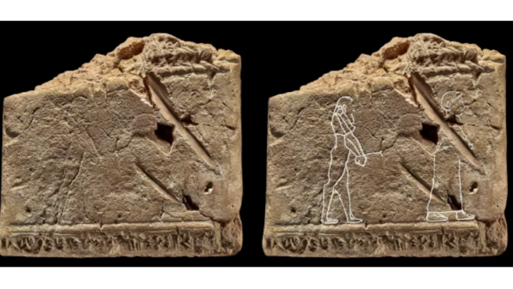 Stone tablet with oldest ghost drawing found in Babylon