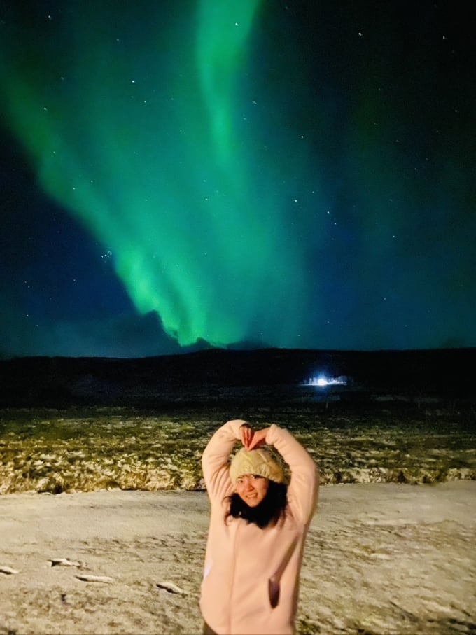 Lan went to see the aurora borealis in Norway in October 2022. Photo: Character provided